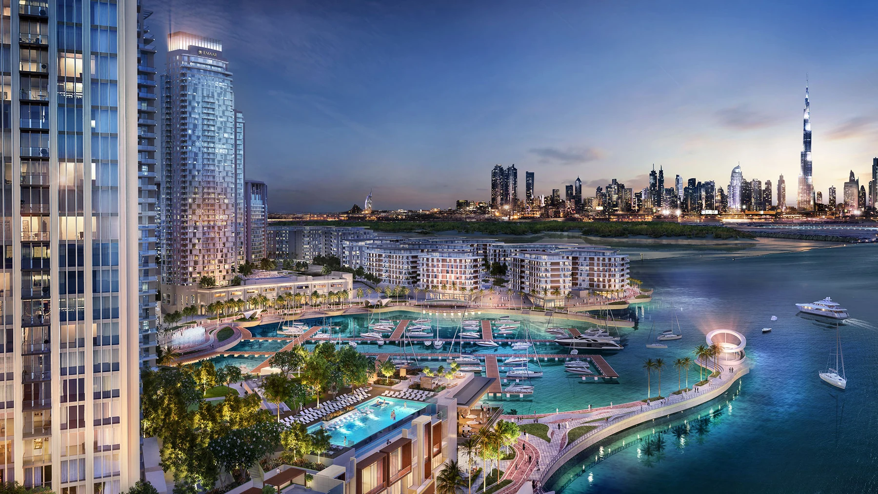 Dubai Creek Harbour area photograph supplied by Flow Living