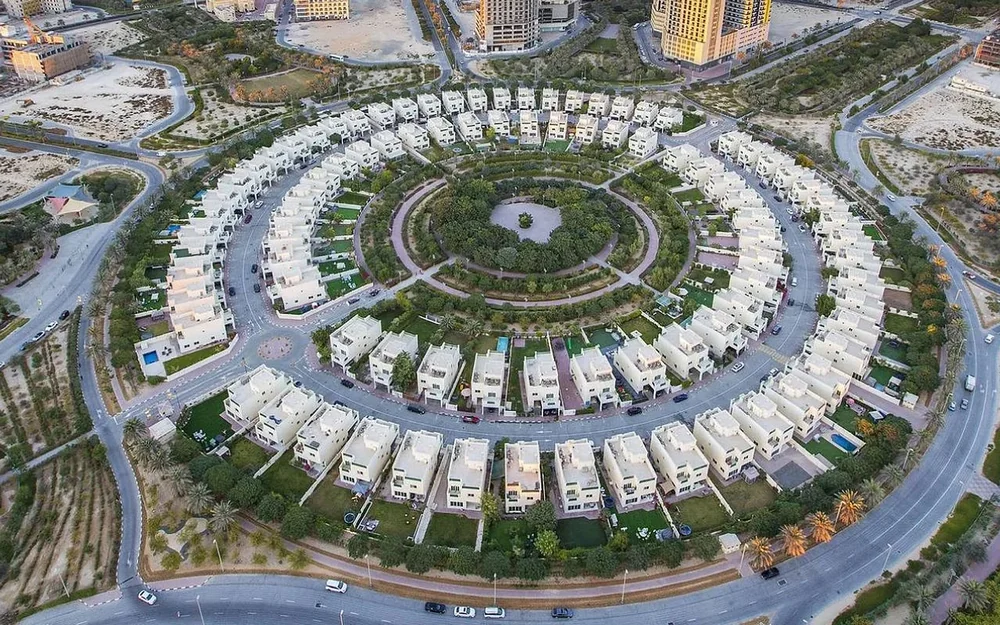 Jumeirah Village Circle area photograph supplied by Flow Living