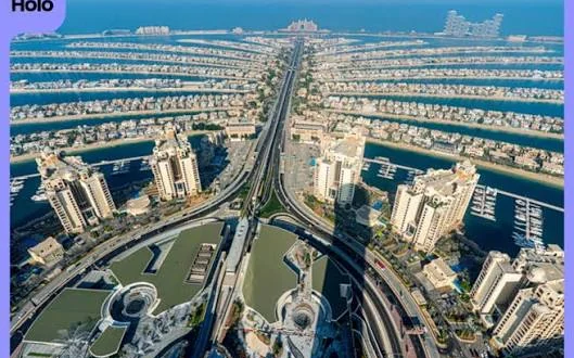 Palm Jumeirah area photograph supplied by Flow Living